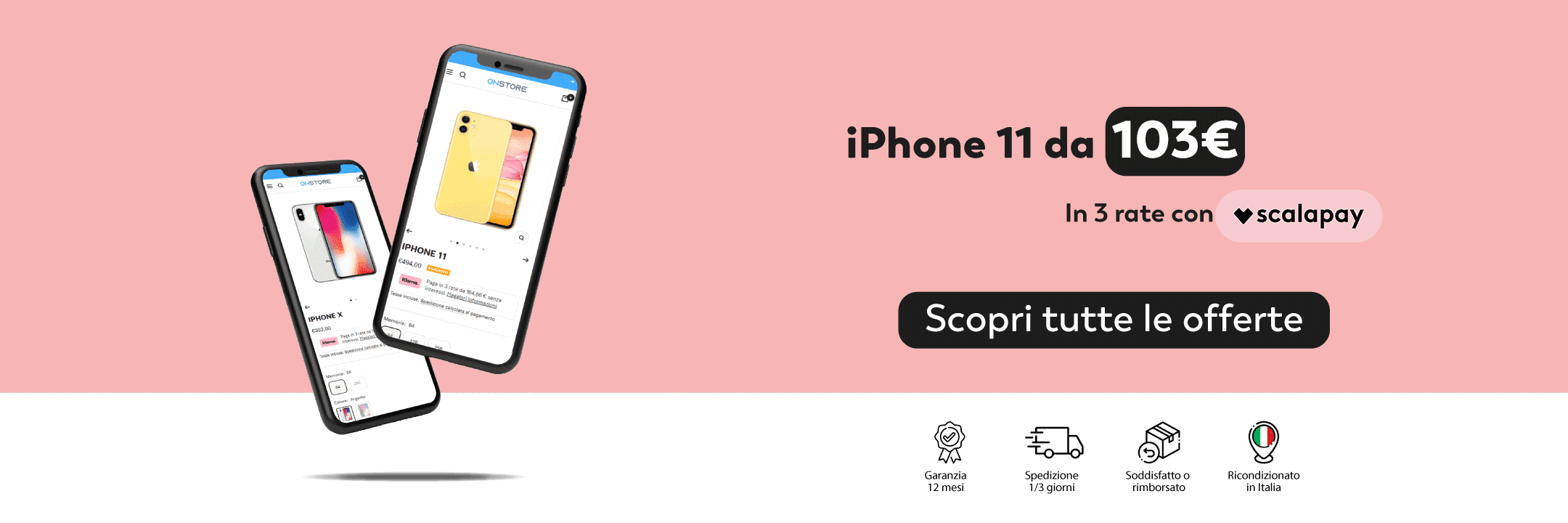 iPhone 11 da 103€ in 3 rate con Scalapay